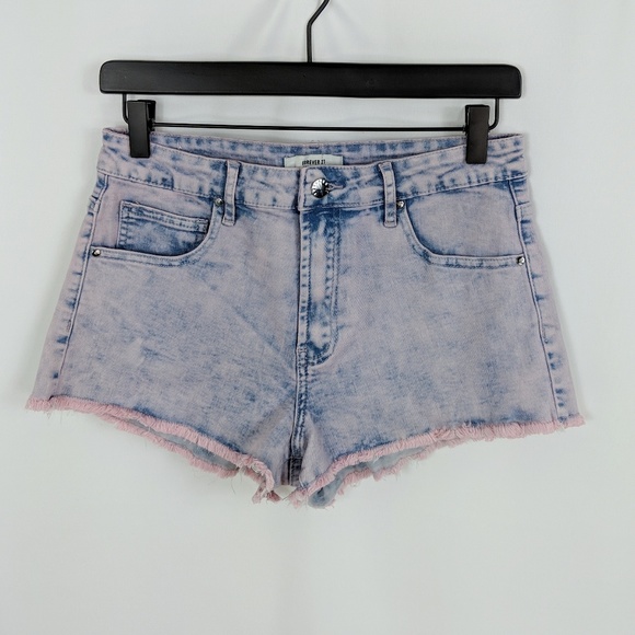 Pink acid wash shorts Clearance
